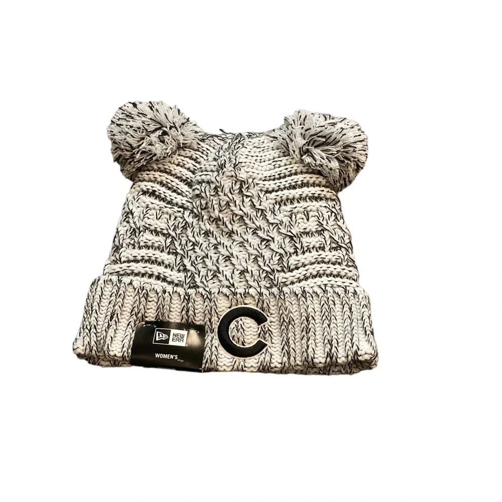Chicago Cubs New‎ Era Women’s Dual Pom Knit Beanie Hat Cap
